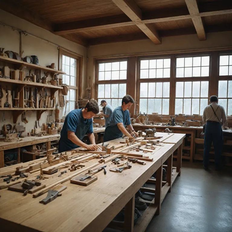 Formation en menuiserie à l'école des travaux